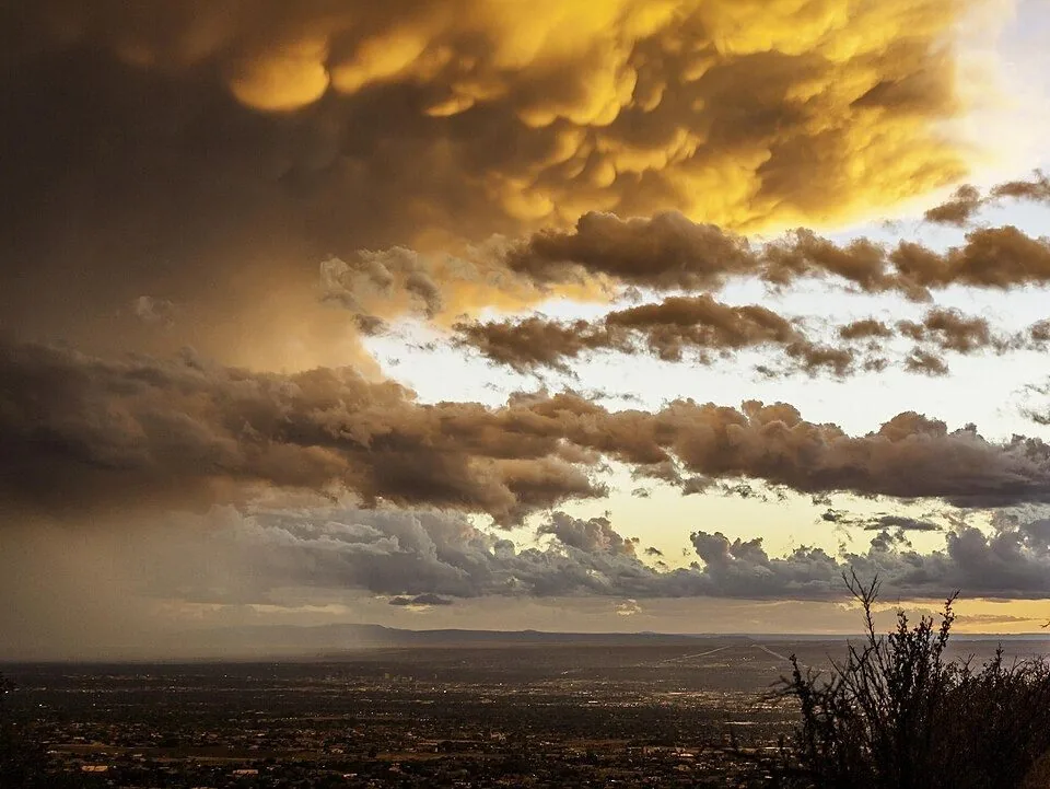 Monsoon storm clouds over Albuquerque, New Mexico