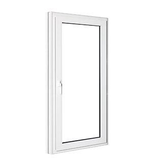 Climate Solutions 6000 Series European Tilt and Turn door, closed, white finish