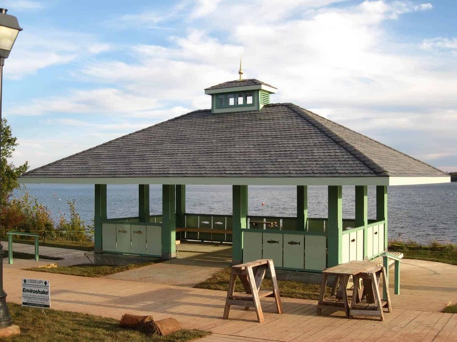Lakeside gazebo roofed with Enviroshake composite shake