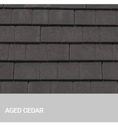 Enviroshingle Aged Cedar composite shingle swatch